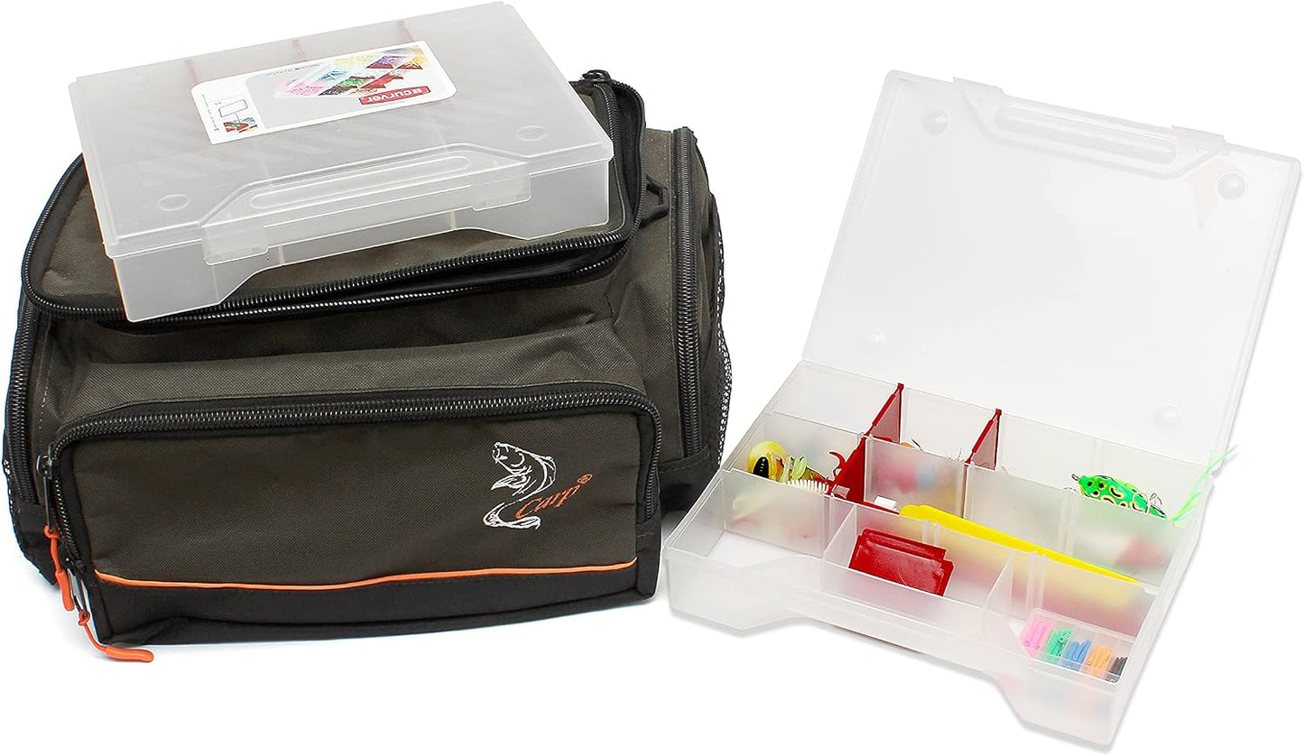 Fishing Tackle Bag Large Waterproof Carryall Carp Feeder Lure Storage - 600D