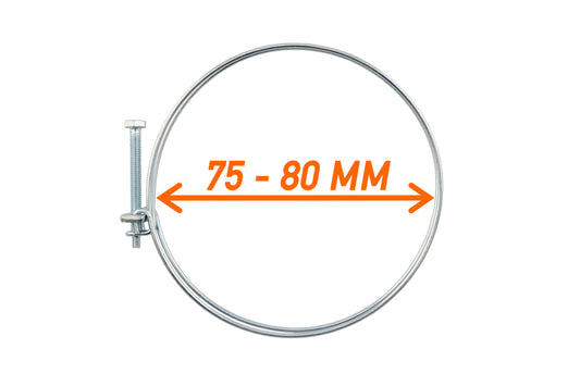 75–80mm Galvanised Dual Wire Hose Clip