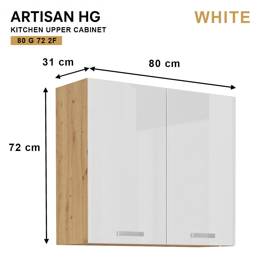 ARTISAN Modular Kitchen – White Gloss - PARTS option
