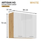 ARTISAN Modular Kitchen – White Gloss - PARTS option