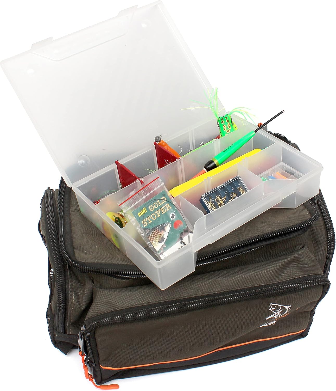 Fishing Tackle Bag Large Waterproof Carryall Carp Feeder Lure Storage - 600D