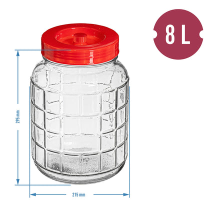 5L 8L 10L 15L 18L Glass Fermentation Jar Demijohn Wine Making Home Brew Preserves