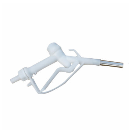 White Fuel Pump Gun – 1” Barb Inlet/Metal Outlet