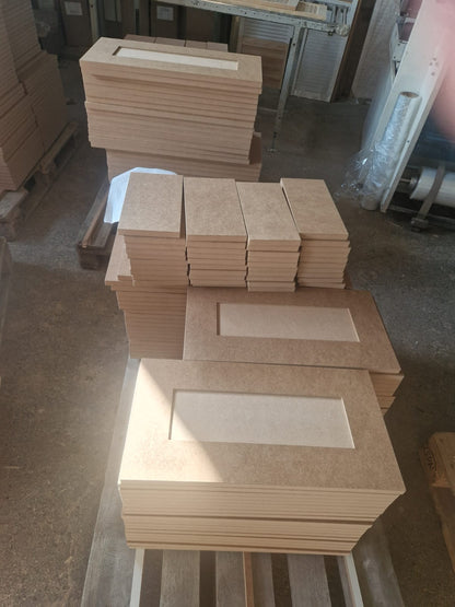 Replacement Kitchen Cabinet Door Shaker 85mm Frame Primed or Raw MDF