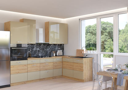 ARTISAN Modular Kitchen – White Gloss or Cappuccino Gloss