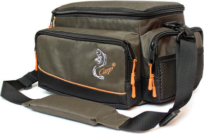 Fishing Tackle Bag Large Waterproof Carryall Carp Feeder Lure Storage - 600D
