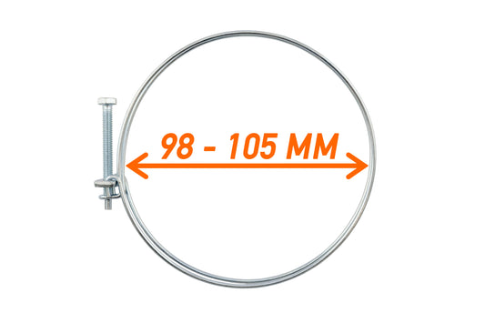 98–105mm Galvanised Dual Wire Hose Clip