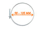 98–105mm Galvanised Dual Wire Hose Clip