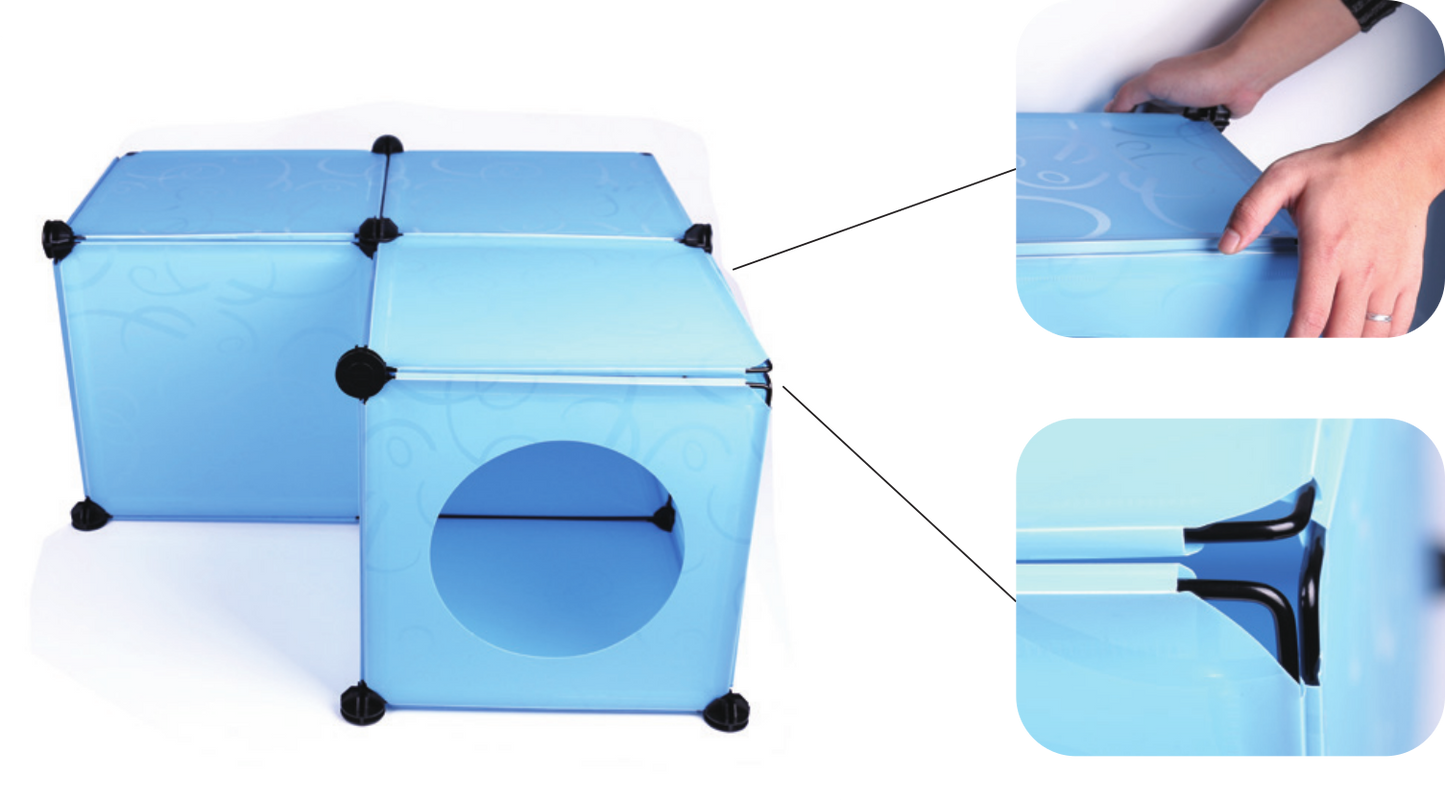 White Half-Snap Ball Part for Kitty Cubby