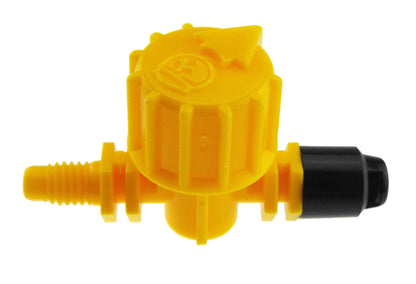 Antelco Vari-Jet™ 90° Adjustable Irrigation Nozzle – Black Cap, Yellow Base