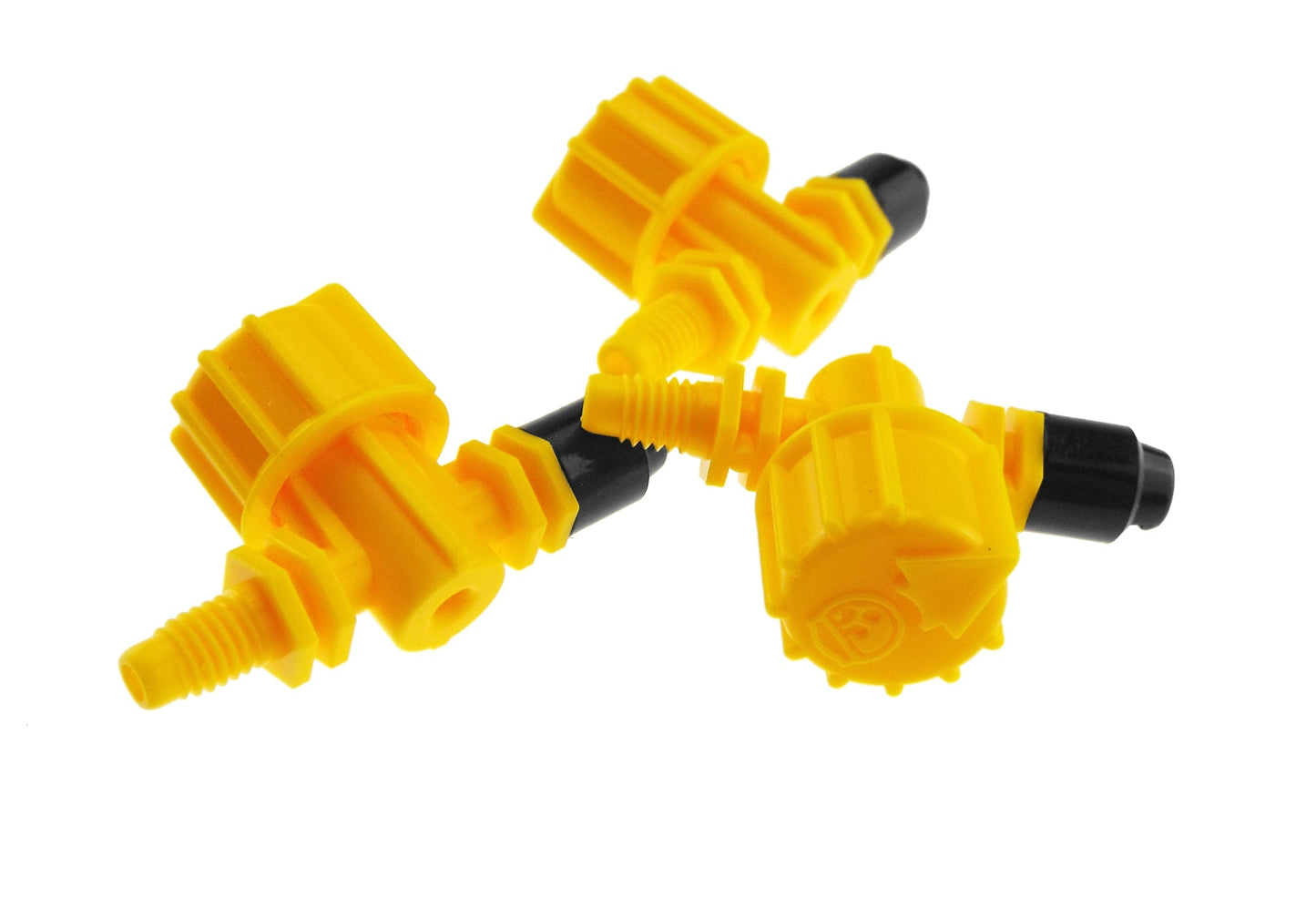 Antelco Vari-Jet™ 90° Adjustable Irrigation Nozzle – Black Cap, Yellow Base