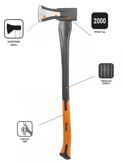 2000g Splitting Fiberglass Axe