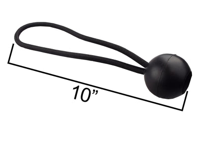 10” Elastic Black Bungee Tie with Ball