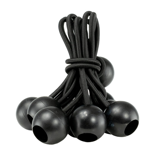 4” Elastic Black Bungee Tie with Ball