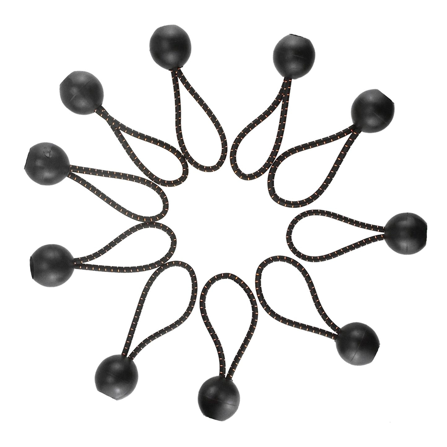 4” Elastic Black Bungee Tie with Ball