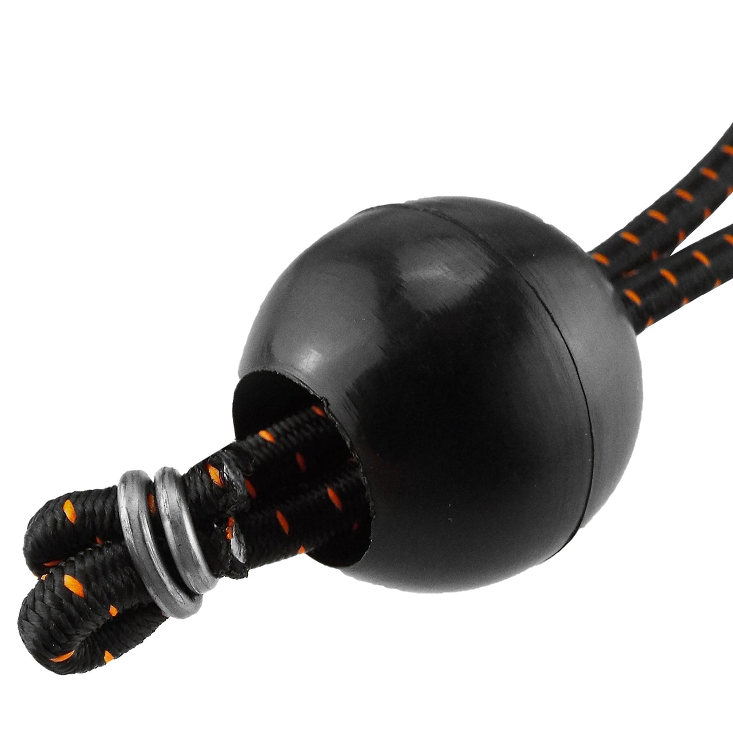 Mixed Size Black Bungee Balls (4", 6", 10") - Pack of 30