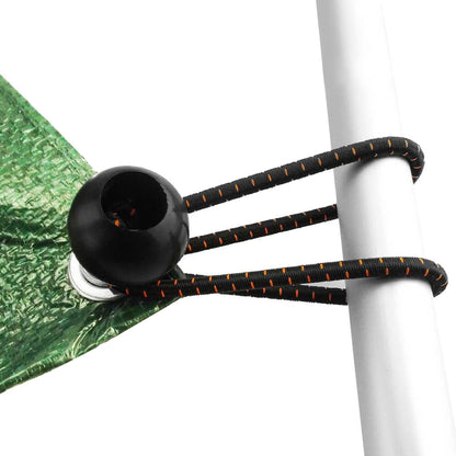 Mixed Size Black Bungee Balls (4", 6", 10") - Pack of 30