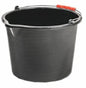 Durable 20L Black Plastic Bucket