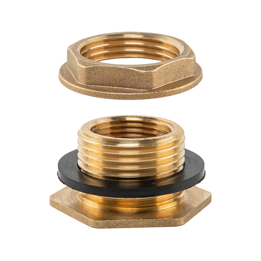 Brass Water Butt Reducer – 1.25" BSP Male to 1" BSP Female