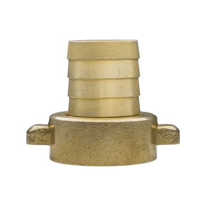 19mm Brass Hose Barb with ¾" BSPM In-Line Valve and Geka-Type Connector