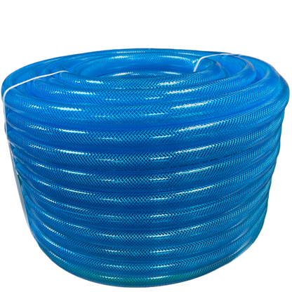 Blue Transparent Braided Fuel Hose PVC 19mm x 2.1mm