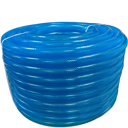 Blue Transparent Braided Fuel Hose PVC 25mm x 2.6mm