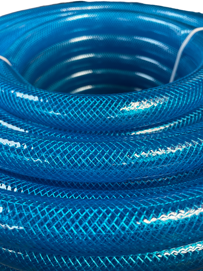 Blue Transparent Braided Fuel Hose PVC 19mm x 2.1mm