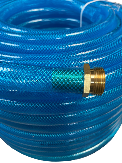 Blue Transparent Braided Fuel Hose PVC 25mm x 2.6mm