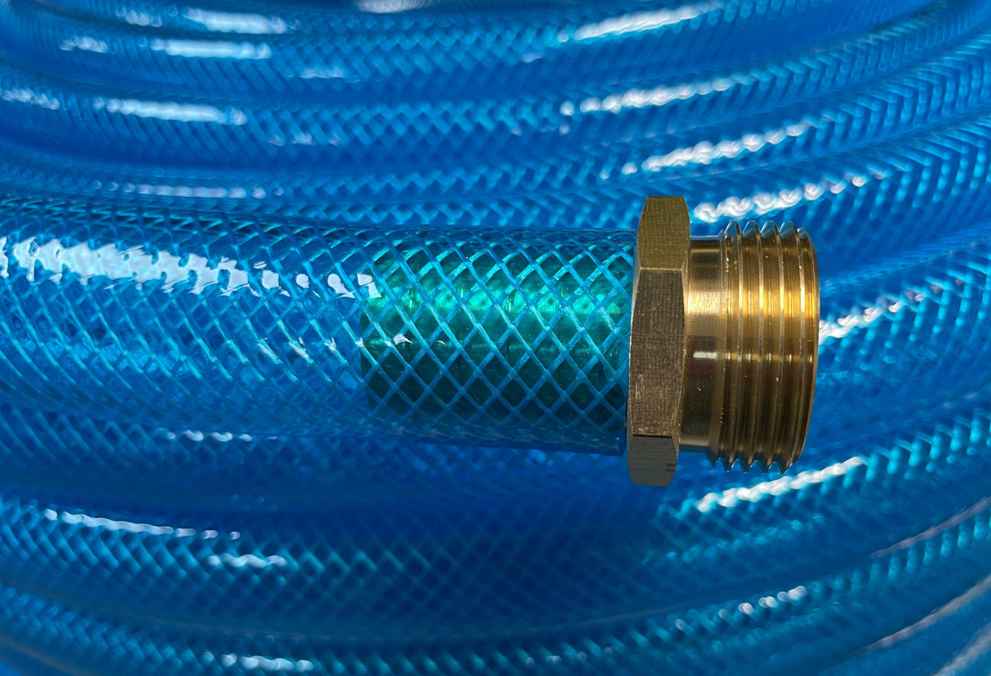 Blue Transparent Braided Fuel Hose PVC 19mm x 2.1mm
