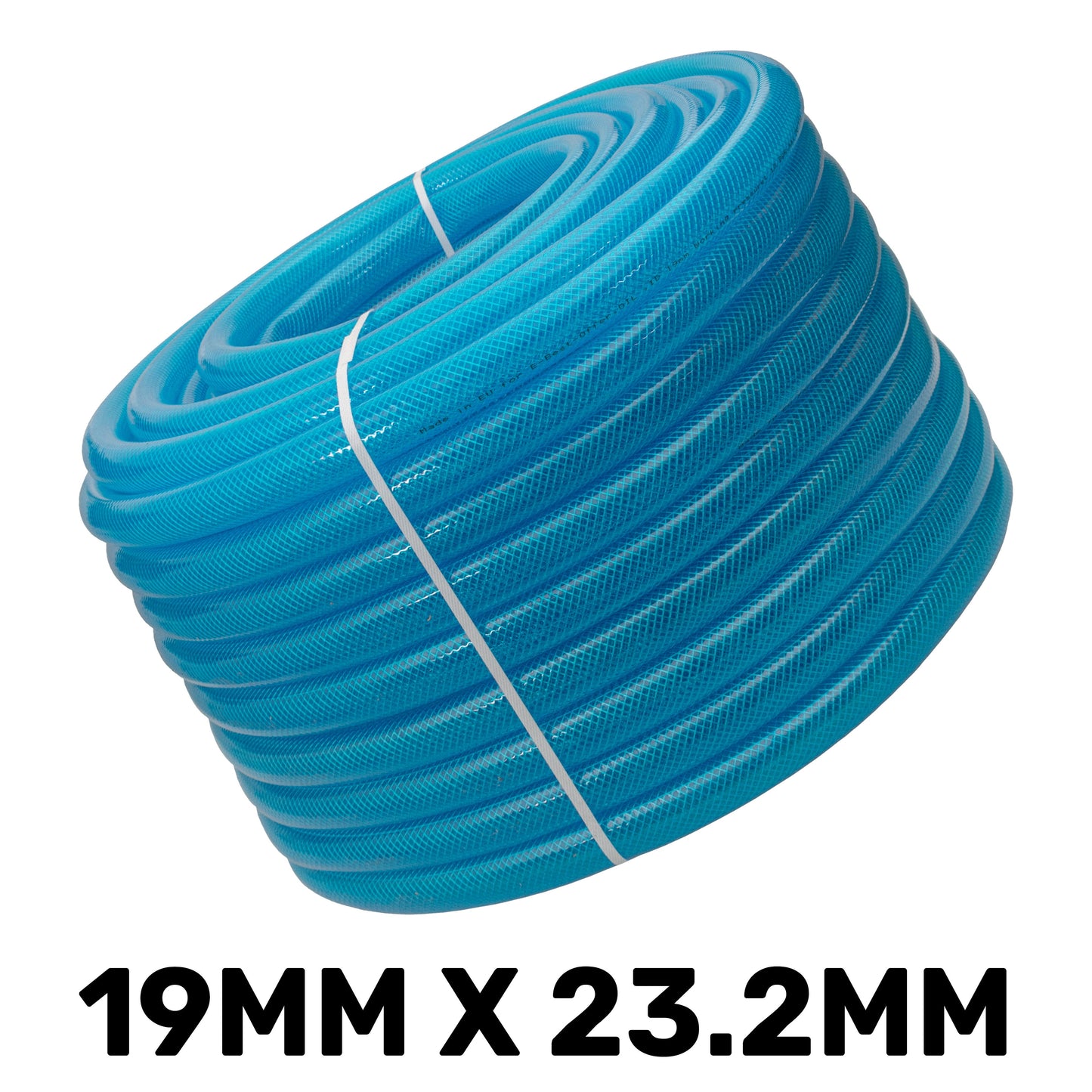 Blue Transparent Braided Fuel Hose PVC 19mm x 2.1mm