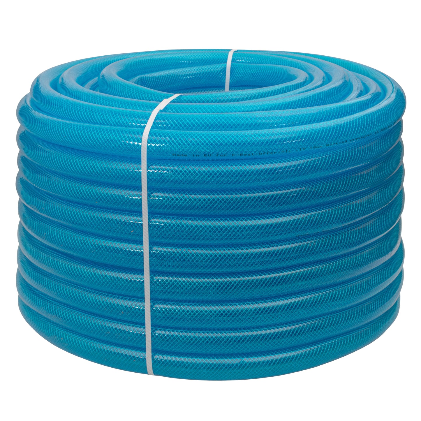 Blue Transparent Braided Fuel Hose PVC 19mm x 2.1mm