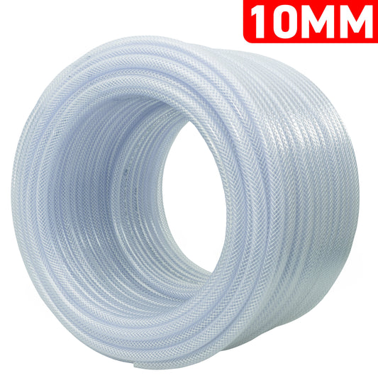 Clear Reinforced PVC Hose Pipe 10mm x 1.6mm