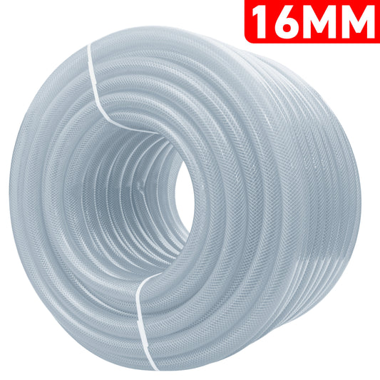 Transparent Reinforced PVC Hose Pipe – 16 mm × 1.9 mm