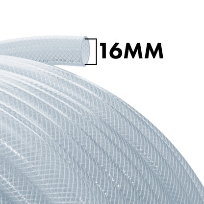 Transparent Reinforced PVC Hose Pipe – 16 mm × 1.9 mm