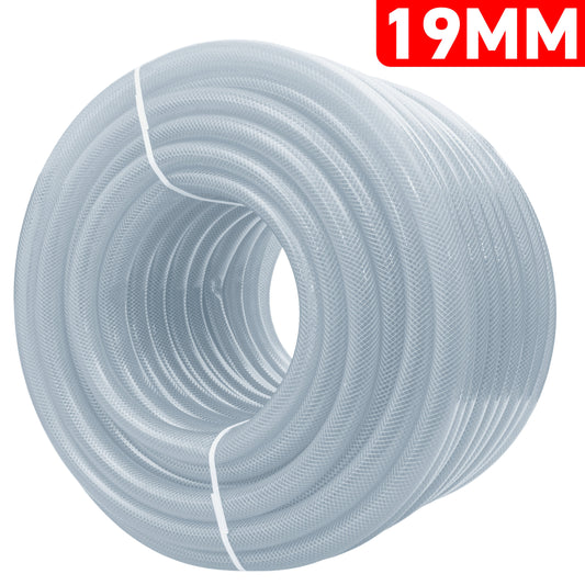 Reinforced Transparent PVC Hose Pipe – 19mm × 3mm
