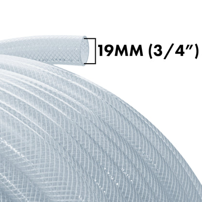 Reinforced Transparent PVC Hose Pipe – 19mm × 3mm