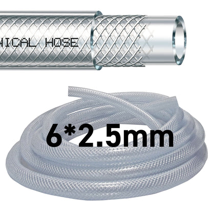 Transparent Reinforced PVC Hose 6mm ID × 2.5mm Wall