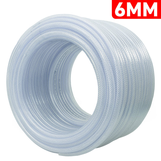 Transparent Reinforced PVC Hose Pipe – 6 mm × 1.6 mm