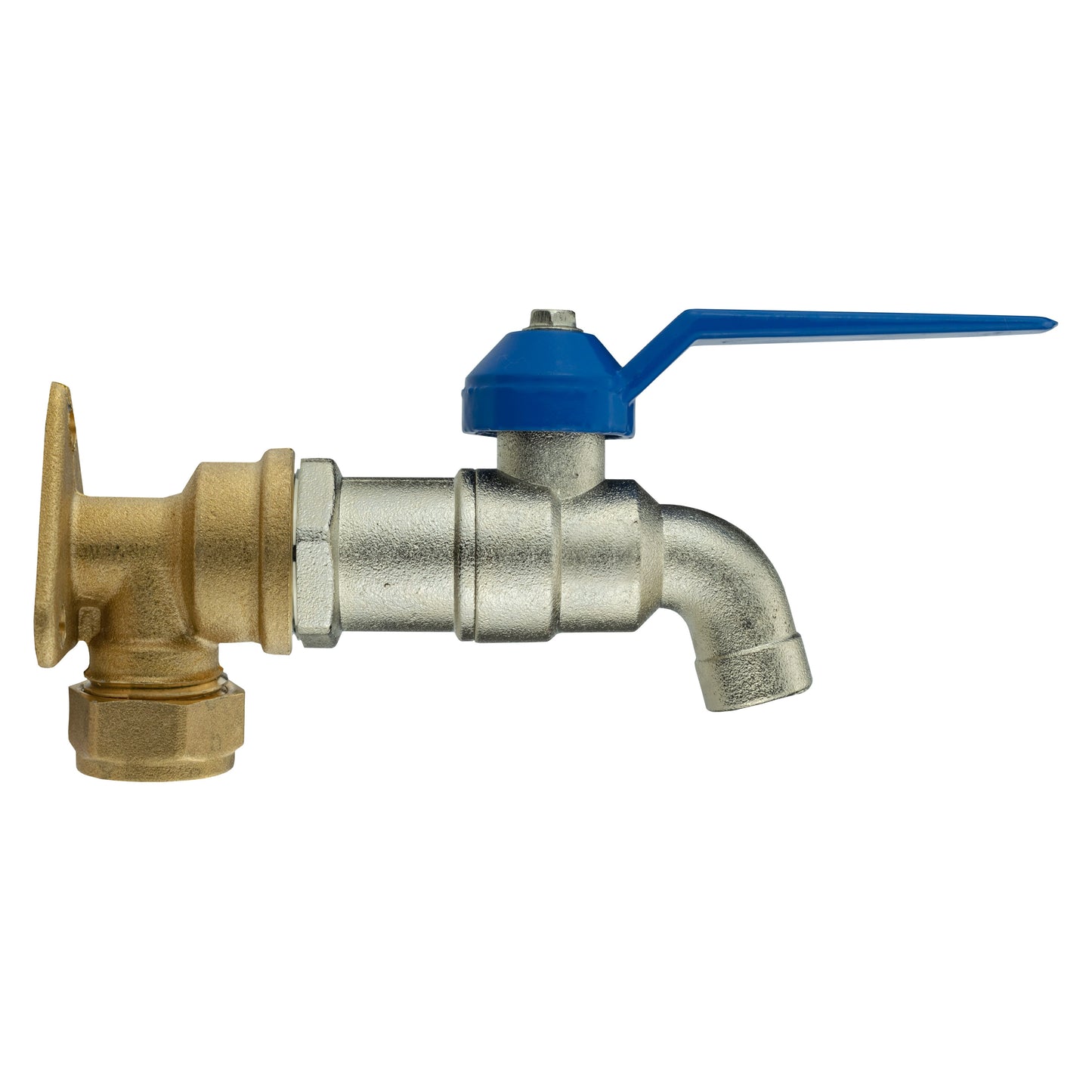 15mm Brass Wall Flange Kit with Lever Tap
