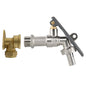 15mm Brass Tap Set with Wall Flange, Hose Connector and Lever Lock