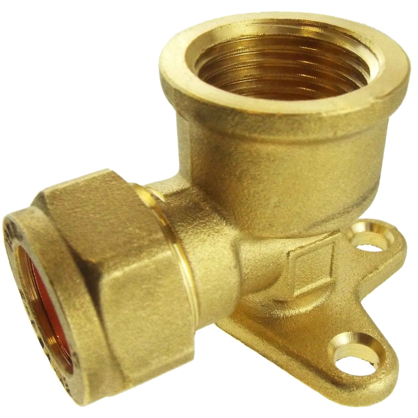 15mm Brass Wall Flange Kit with Lever Valve + Geka 13mm Barbed Connection Set