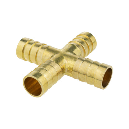 Brass 12.5mm Cross Connector