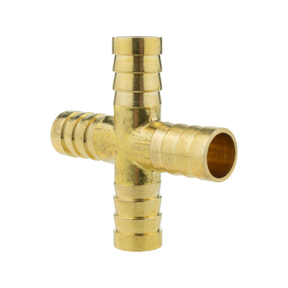 Brass 12.5mm Cross Connector