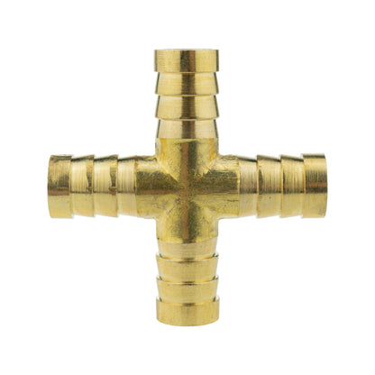 Brass 12.5mm Cross Connector