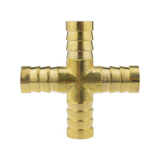 Brass 12.5mm Cross Connector
