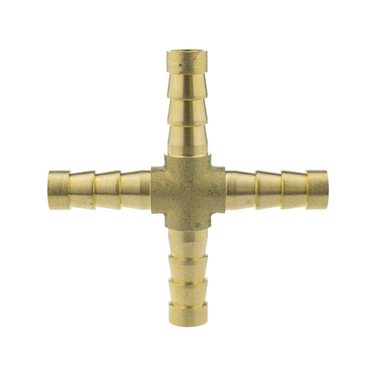 Brass 6mm Cross Connector