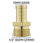 Brass Hose Tail BSP Male Thread Barb Joiner Air Water Fuel Gas Fitting