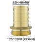 Brass Hose to Male Thread Adapter 32mm – 1.25" BSPM