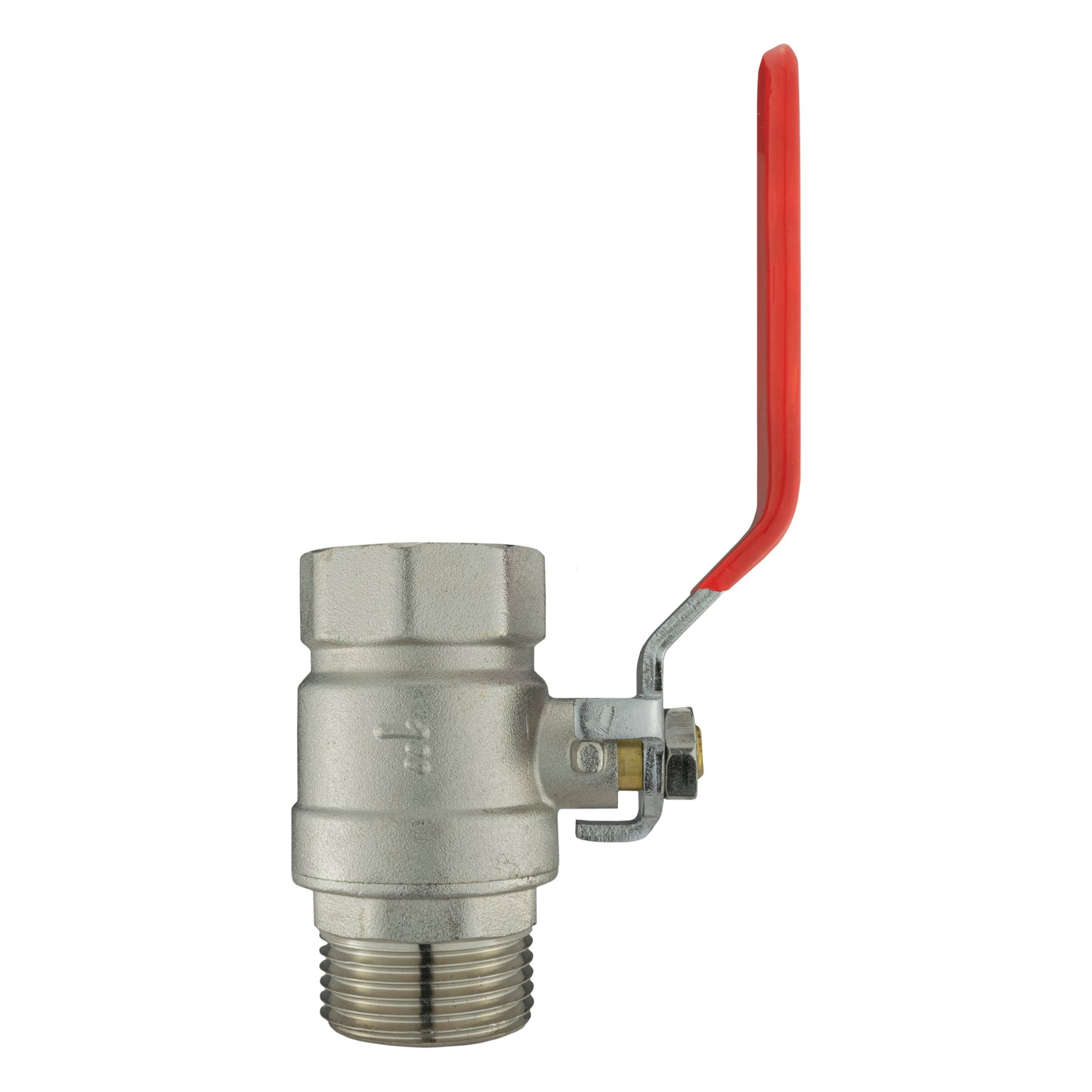 Nickel-Plated Brass Lever Valve – 1" BSP Male to Female Thread