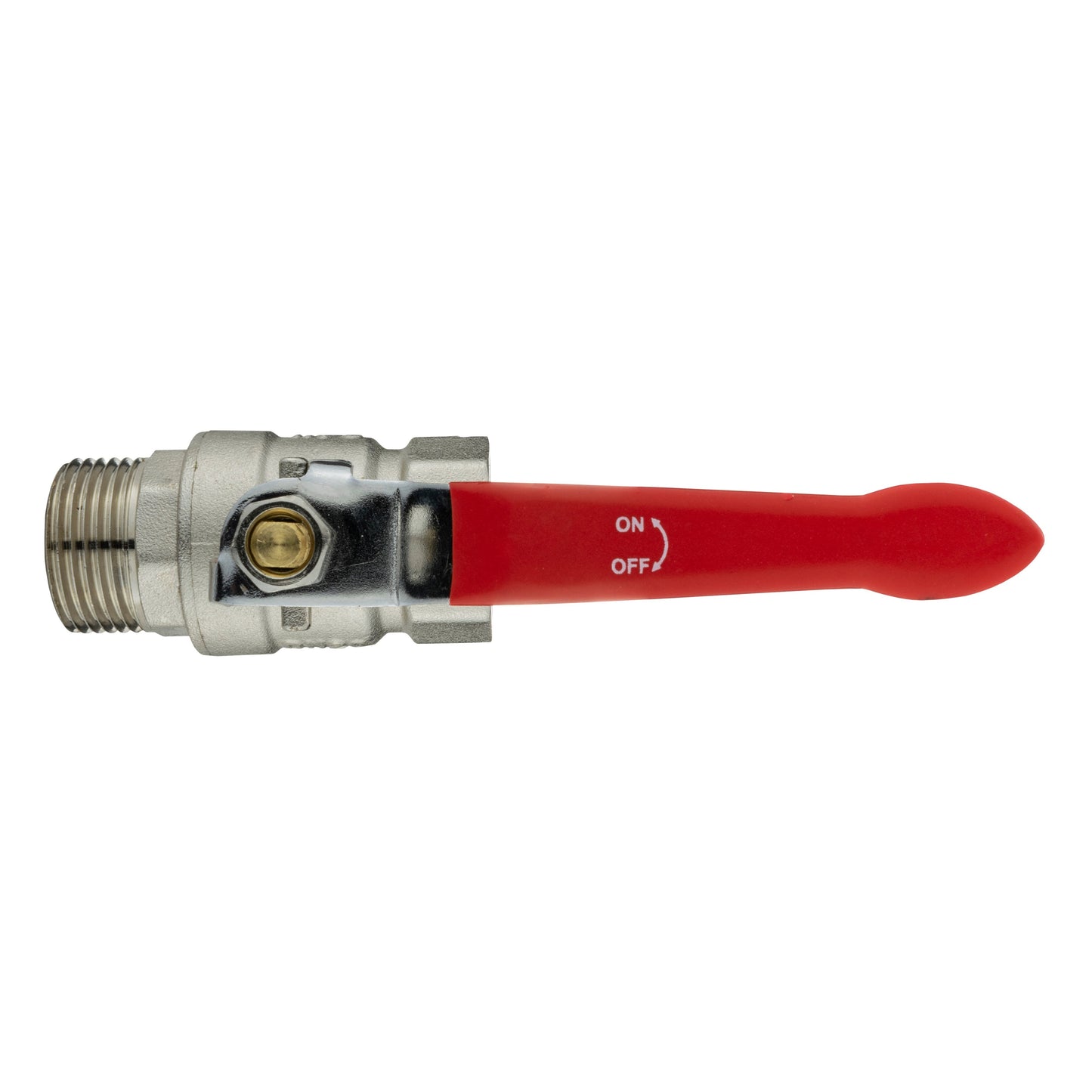 Nickel-Plated Brass Lever Valve 3/4" BSP Male x Female